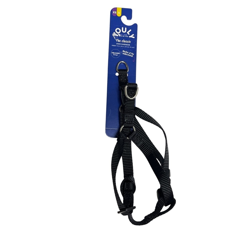 Youly The Classic Dog Harness XS S Black Adjustable Design Simple Neutral